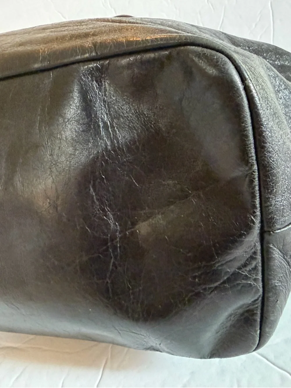 HOBO International Vintage Large Black Tote Leather Purse Bag